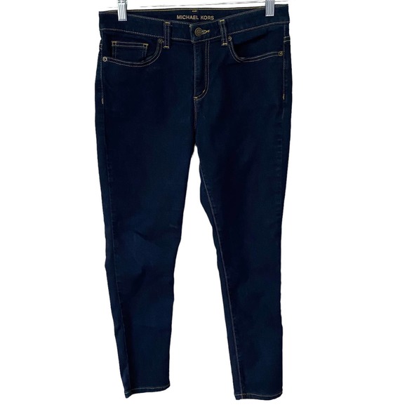Michael Kors Izzy Cropped Skinny Jeans Denim Size 8 - Picture 1 of 5